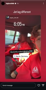 Screengrab from Taylor Fritz's Instagram @taylor_fritz
